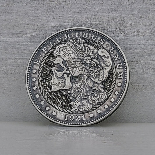 1921 Skull Morgan Dollar