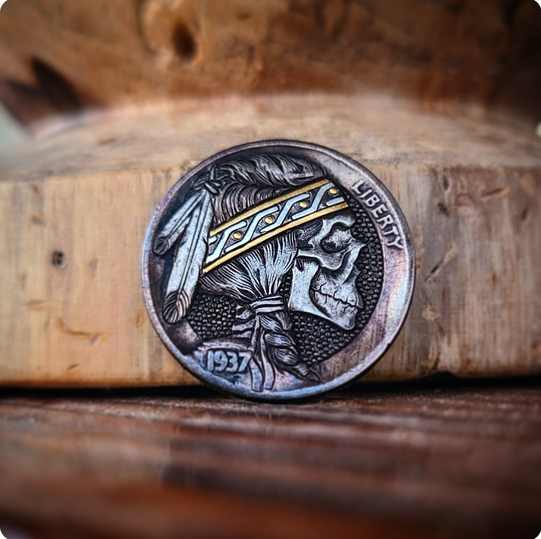 1937 Headband Skull Nickel