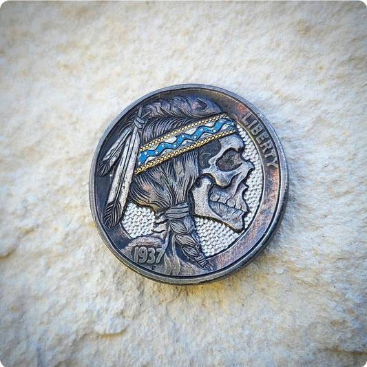 1937 Headband Skull Nickel