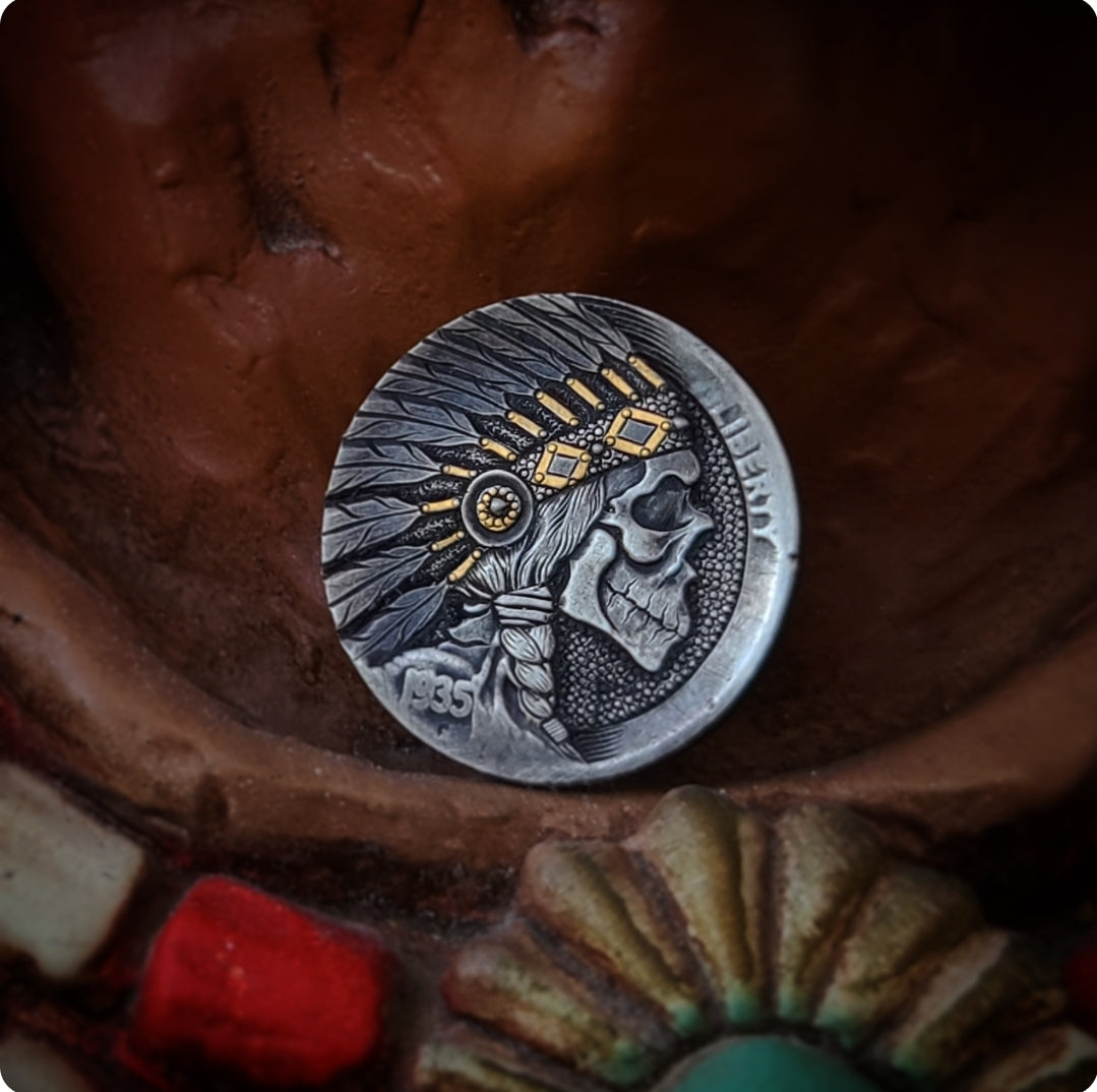 1935 Headdress Skull Nickel