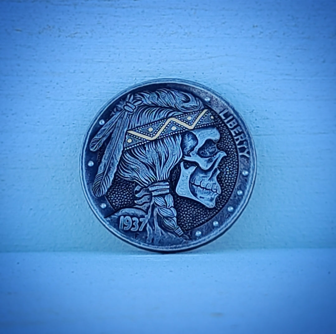 1937 Headband Skull Nickel