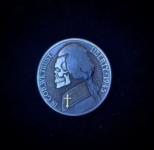 1945 Preacher Skull Wartime Nickel