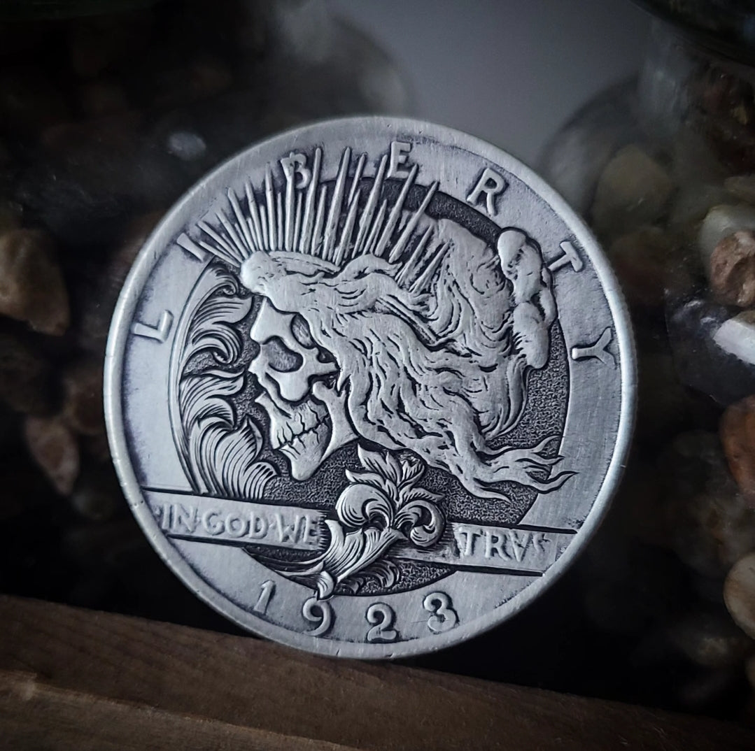 1923 Skull and Filigree Peace Dollar