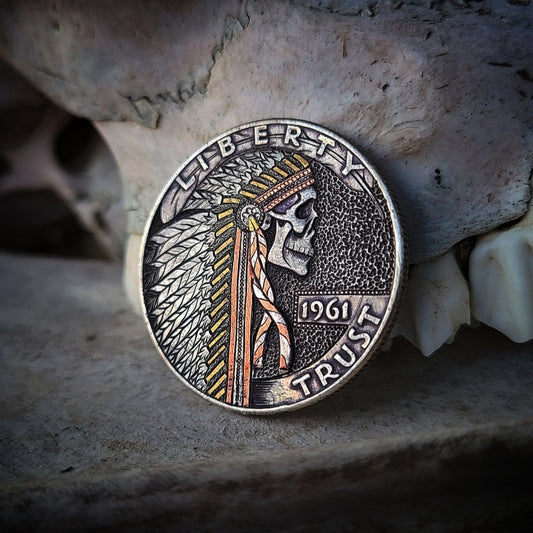 1961 Headdress Chief Franklin Half Dollar