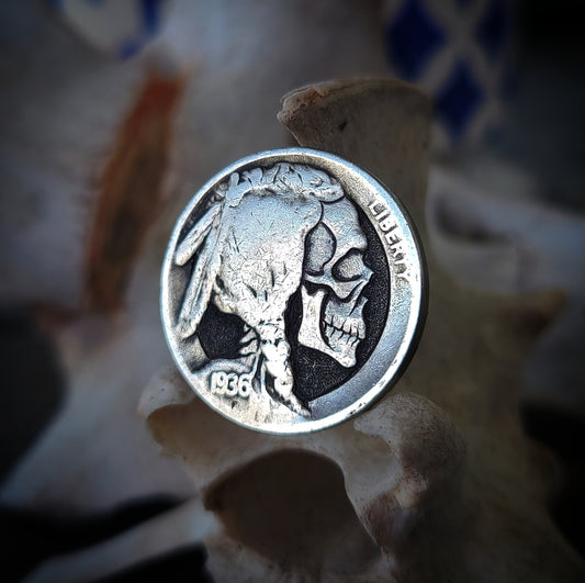 Skull Buffalo  Nickel