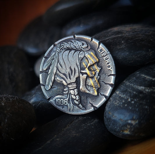 1936 War Paint Buffalo Nickel