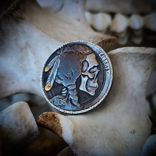 1936 Gold Tipped Feathers Buffalo Nickel