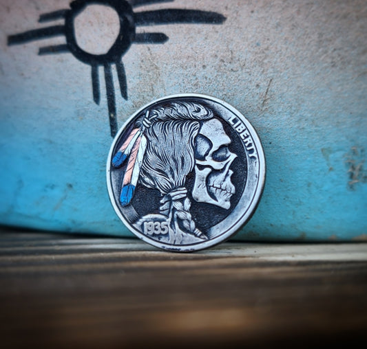 1935 RW&B Skull Buffalo Nickel