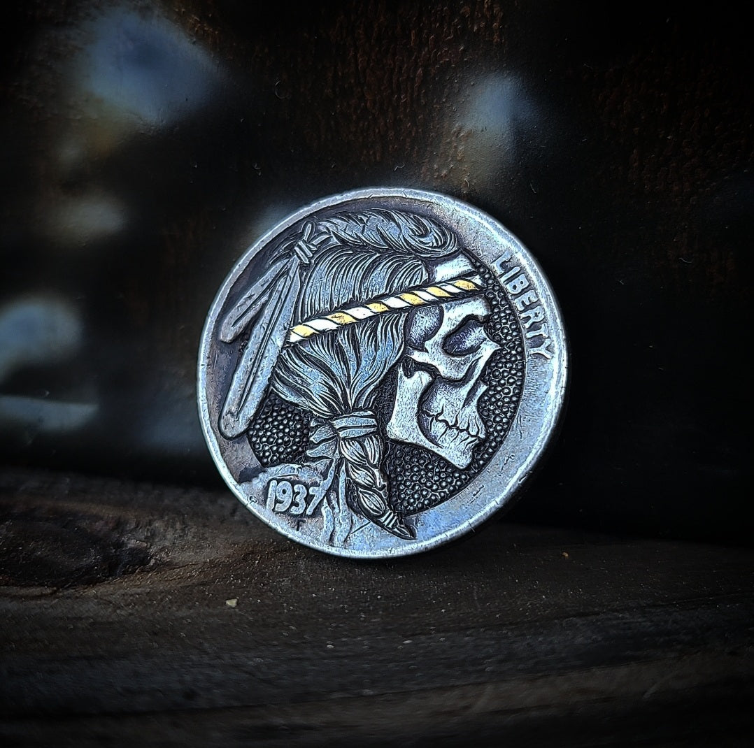 1937 Headband Skull Nickel