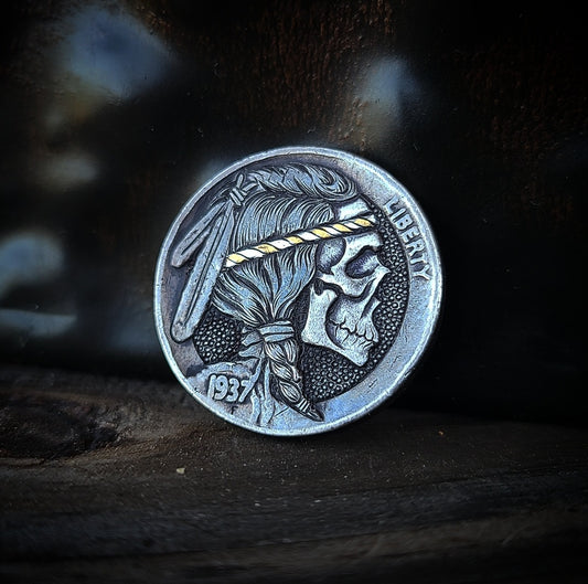 1937 Headband Skull Nickel