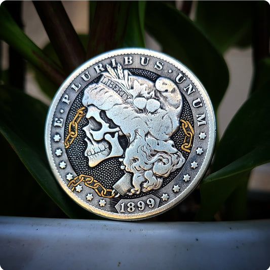 1899 Chained Skull Morgan Dollar