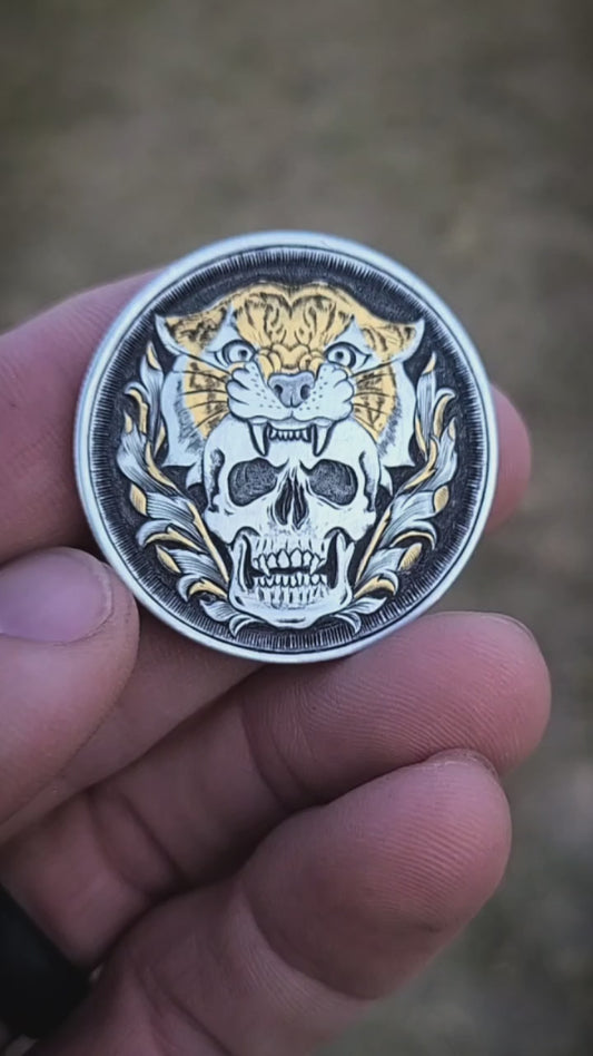 1923 Tiger Skull Peace Dollar