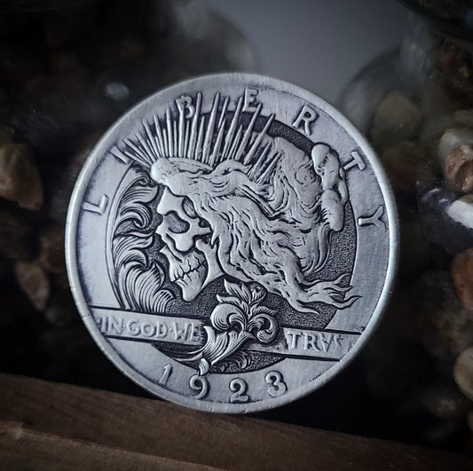 1923 Skull and Filigree Peace Dollar