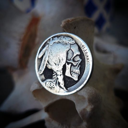 Skull Buffalo Nickel